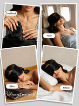[Black] SilkSilky  Pure Silk Eye Mask 007
