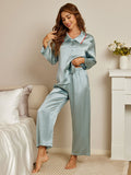 SilkSilky-US-Pure-Silk-Long-Sleeve-Collar-Women's-Pajamas-Light-Blue-001