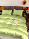 SilkSilky US 19Momme Pure Silk Bedding Set MintGreen 003