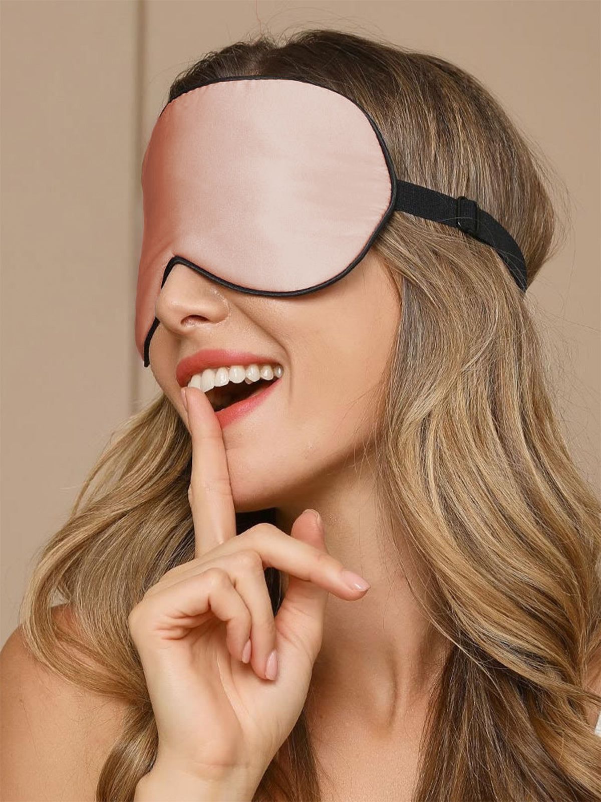 SilkSilky US 19Momme Pure Silk Eye Mask Pink 007