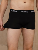[Black] SilkSilky  100% Silk Jersey Men's Underwear 004