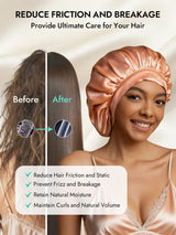 [Coral Pink] SilkSilky  Pure Silk Sleep Cap 003
