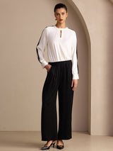 [Black] SilkSilky Womens Pants 006