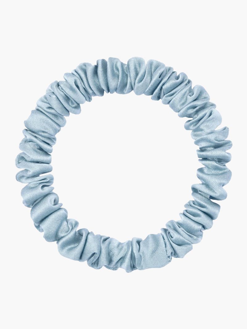 SilkSilky  19Momme Pure Silk Scrunchie SkyBlue 004