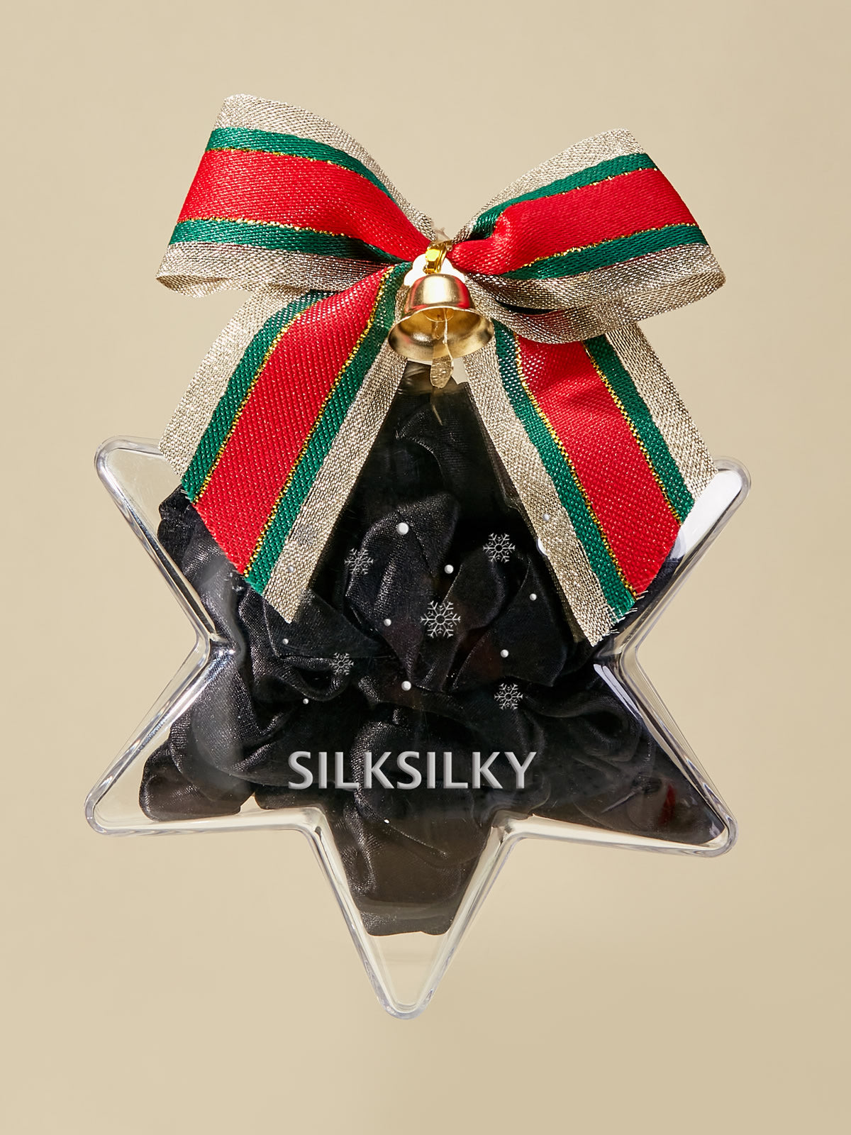 SilkSilky  Pure Silk Scrunchie Black 001