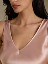 [Tuscany] SilkSilky  Sleeveless V Neck Camisole Top 003