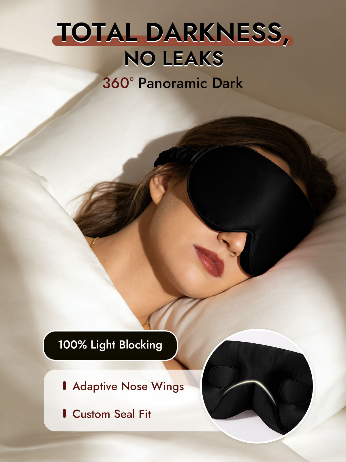 [Black] SilkSilky  22Momme Eye Mask 002