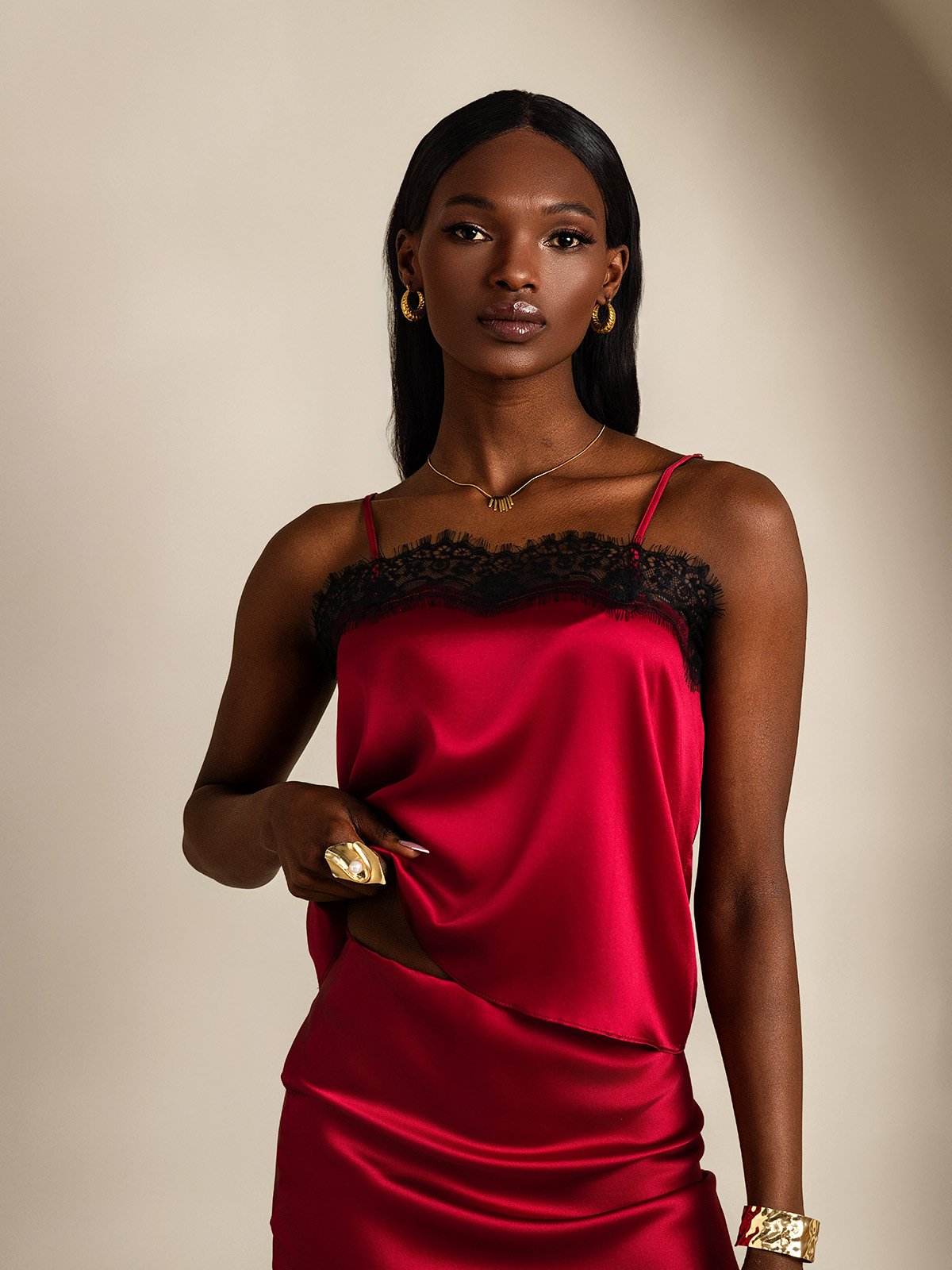 SilkSilky 19Momme Silk Camisoles Wine 004