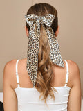 SilkSilky US 19Momme Pure Silk Scrunchie Leopard 004