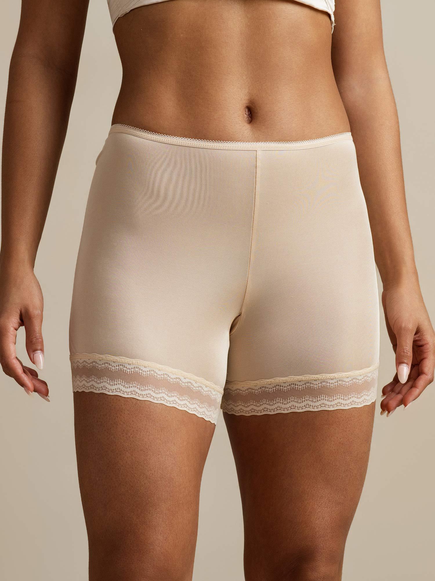 [Beige] SilkSilky  Pure Silk Panty 007,