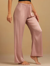 [Peach Skin] SilkSilky  19Momme Machine-Washable Silk Women's Sleep Pants 007