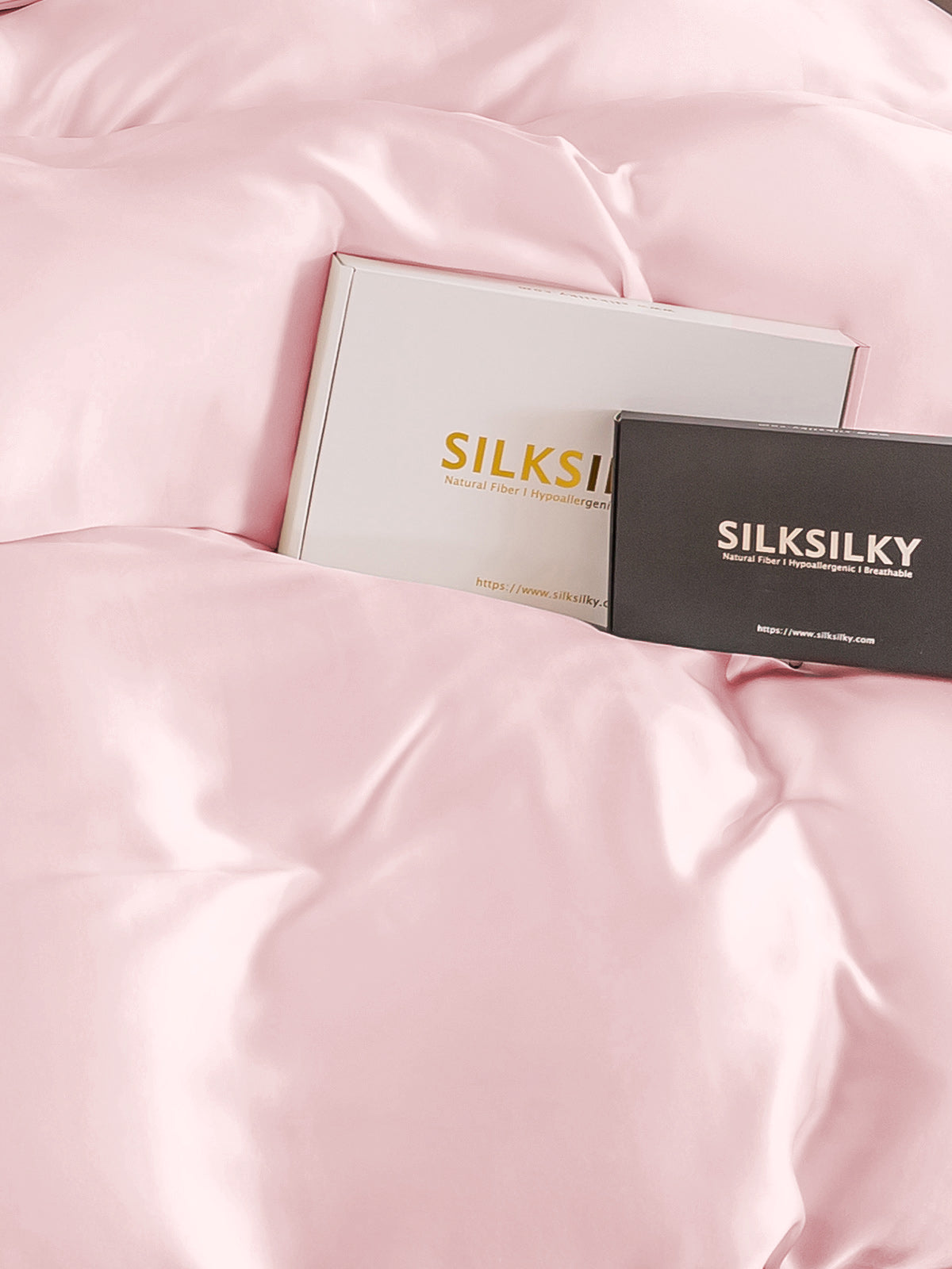 [Pink] SilkSilky  19Momme Pure Silk Duvet Cover 003