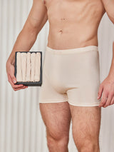 [Beige] SilkSilky  100% Silk Jersey Men's Underwear 001