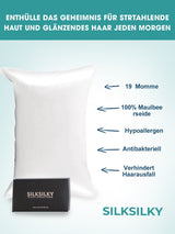 [White] SilkSilky  19Momme Pure Silk Pillowcase 002
