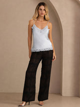 [Grayish Blue] SilkSilky  Spaghetti Strap V Neck Camisole Top 006