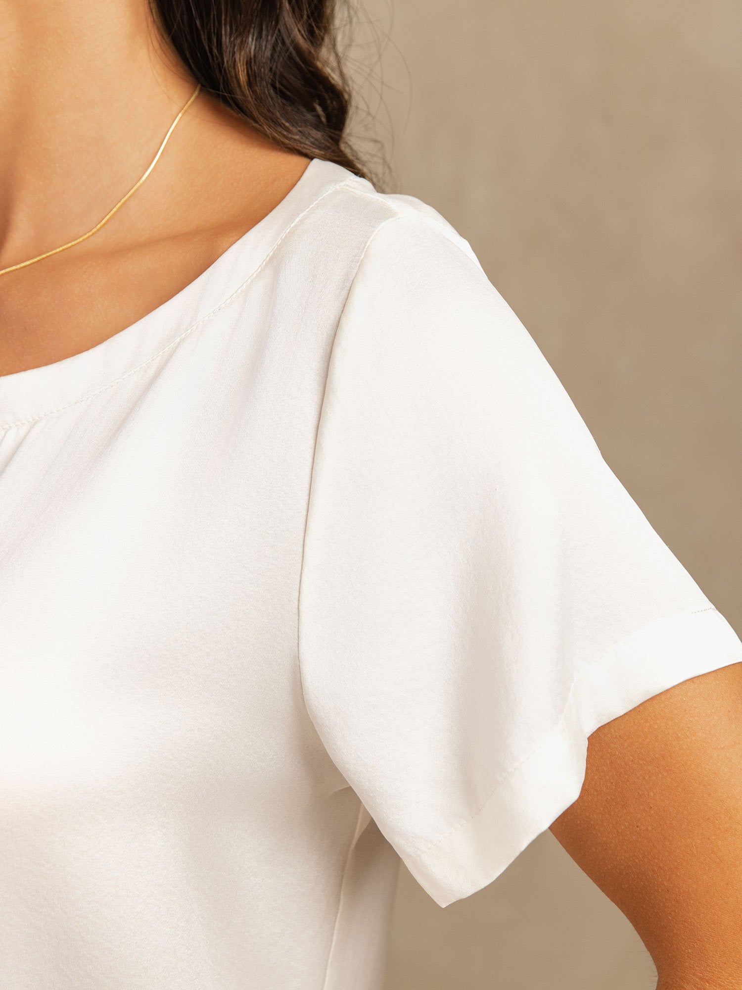 [White] SilkSilky 19Momme Silk Womens Pajamas 004