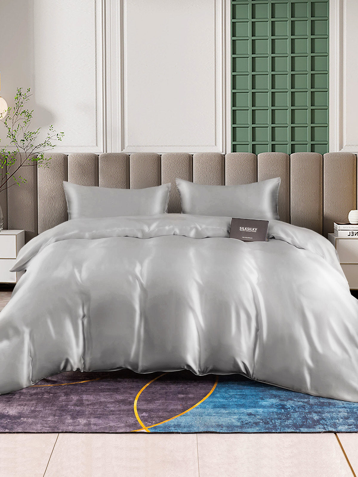[Silver] SilkSilky  25Momme Pure Silk Bedding Set 002