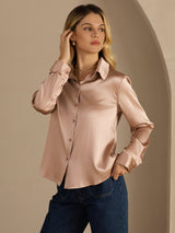 [Tuscany] SilkSilky  Long Sleeve Lapel Collar Women's Shirts 002