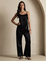 [Black] SilkSilky  Spaghetti Strap Camisole Top 006