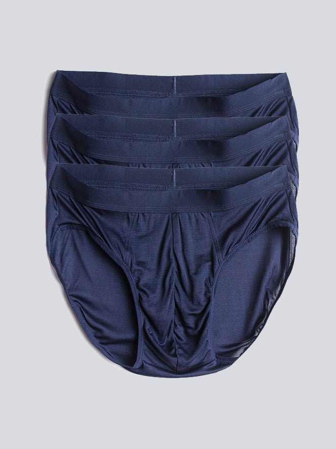 SilkSilky  Silk Knitted Mens Underwear DarkBlue 005