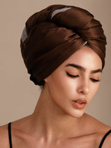 [Coffee] SilkSilky  Hair Towel Wrap 003