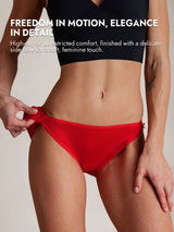 [Red] SilkSilky  100% Silk Jersey Panty 006