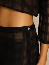 [Black] SilkSilky Pure Silk Womens Pants 006