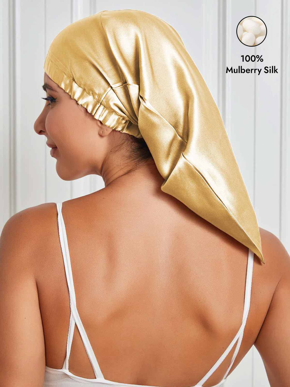 [Champagne] SilkSilky  Sleep Cap 001