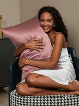 [Pale Mauve] SilkSilky  22Momme Pillowcase 002