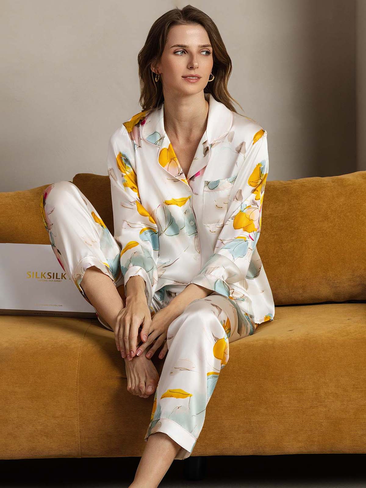 [Orchid Ink] SilkSilky  Pure Silk Womens Pajamas 003