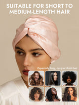 [Pink] SilkSilky  22Momme Pure Silk Sleep Cap 005