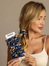 [Navy Dragon] SilkSilky  Scrunchie 003