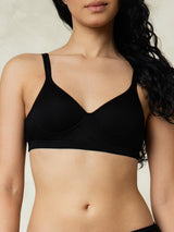 [Black] SilkSilky  Silk Jersey Bra 001