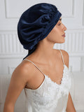 SilkSilky Pure Silk Sleep Cap DarkBlue 004