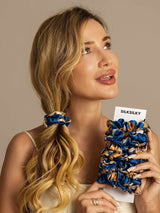 [Navy Dragon] SilkSilky  Scrunchie 005