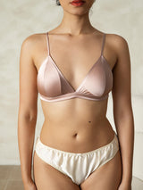 [Pale Mauve] SilkSilky  Silk Jersey Bra 003