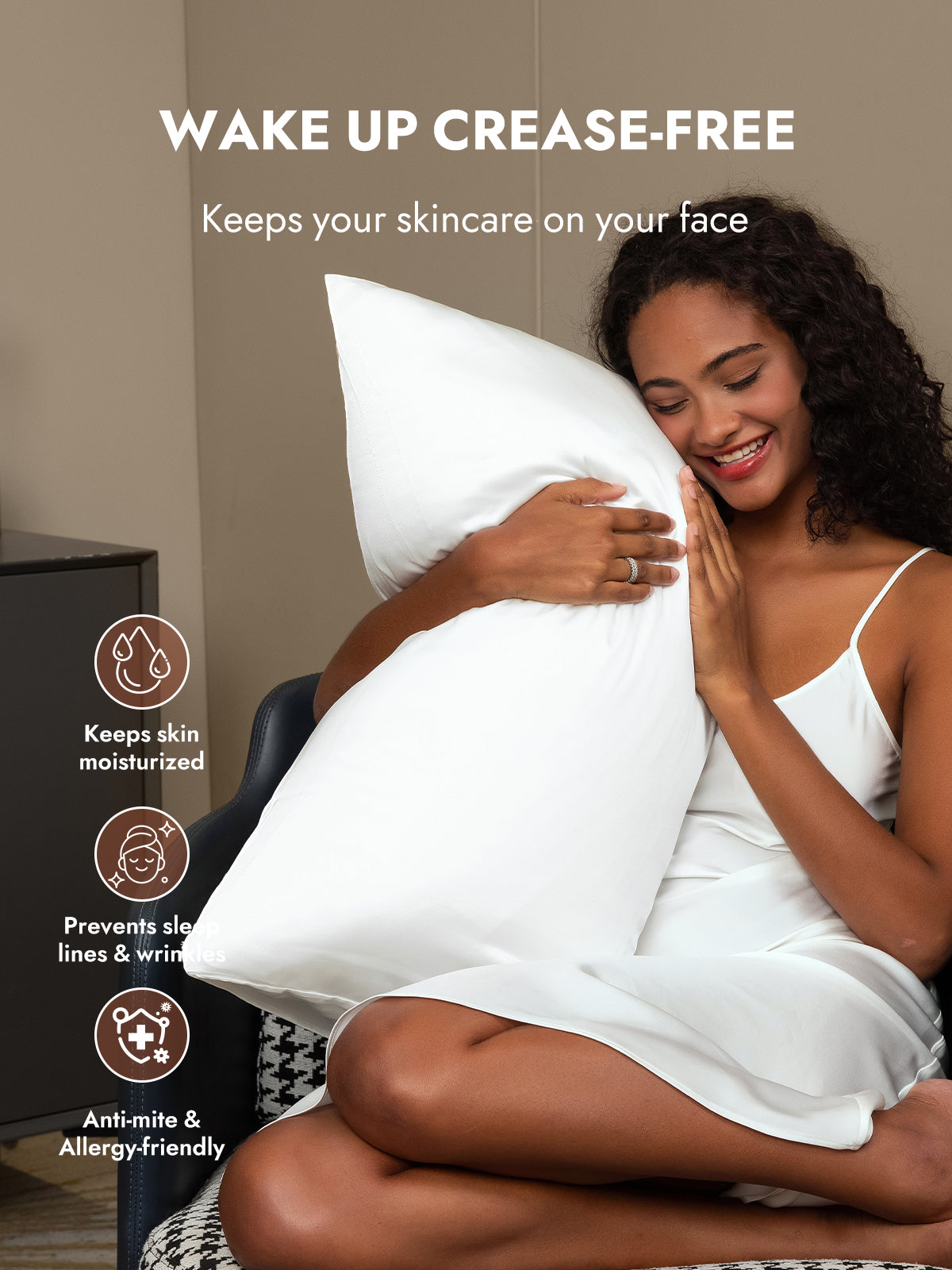 [White] SilkSilky  22Momme Pillowcase 004