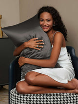 [Dark Gray] SilkSilky  19Momme Pillowcase 002