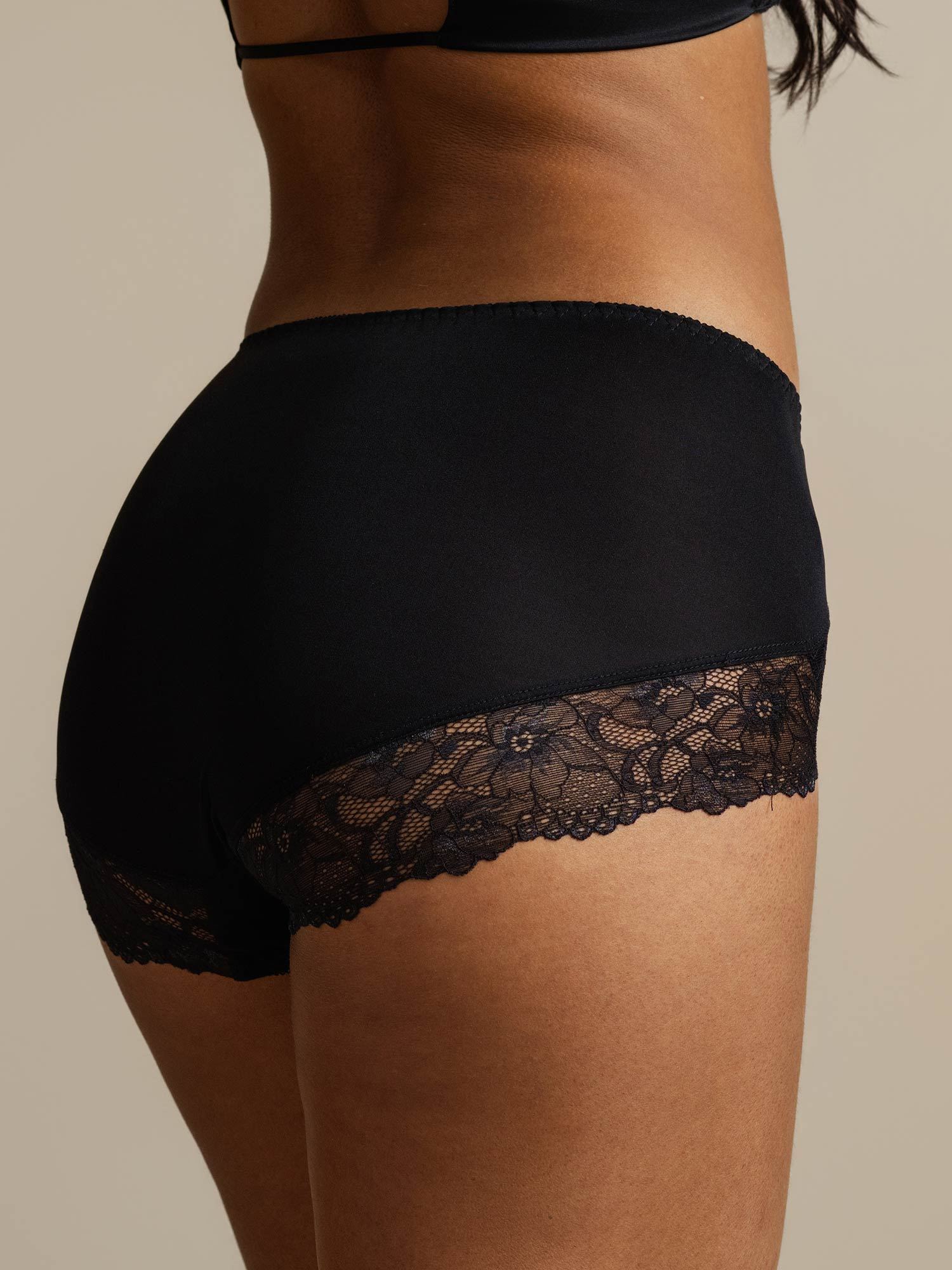 [Black] SilkSilky  Pure Silk Panty 008,