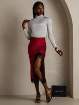 [Light Gray] SilkSilky  Silk Jersey Long Sleeve Turtle Neck Women's T-Shirt 005