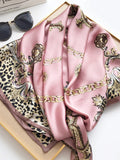 SilkSilky US Pure Silk Scarf Leopard 003