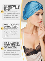 [Teal] SilkSilky  Sleep Cap 008