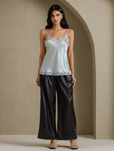 [Grayish Blue] SilkSilky  Spaghetti Strap V Neck Camisole Top 006