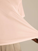 [Light Pink] SilkSilky  100% Silk Jersey Short Sleeve Round Neck Women's T-Shirt 005