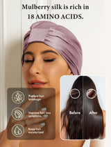[Pale Mauve] SilkSilky  Sleep Cap 004