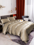 SilkSilky US 19Momme Pure Silk Bedding Set Khaki 004