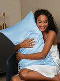 SilkSilky  19Momme Pure Silk Pillowcase LightBlue 002