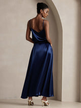 [Dark Blue] SilkSilky  Skirt 002