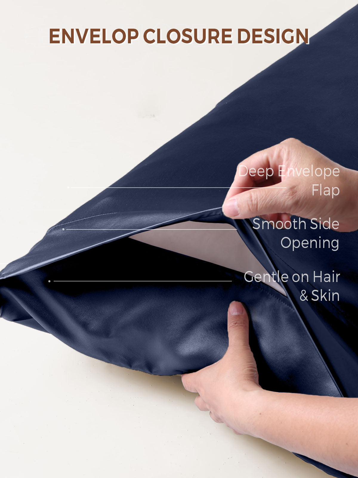 19Momme 100% Mulberry Silk Pillowcase - Envelope Closure