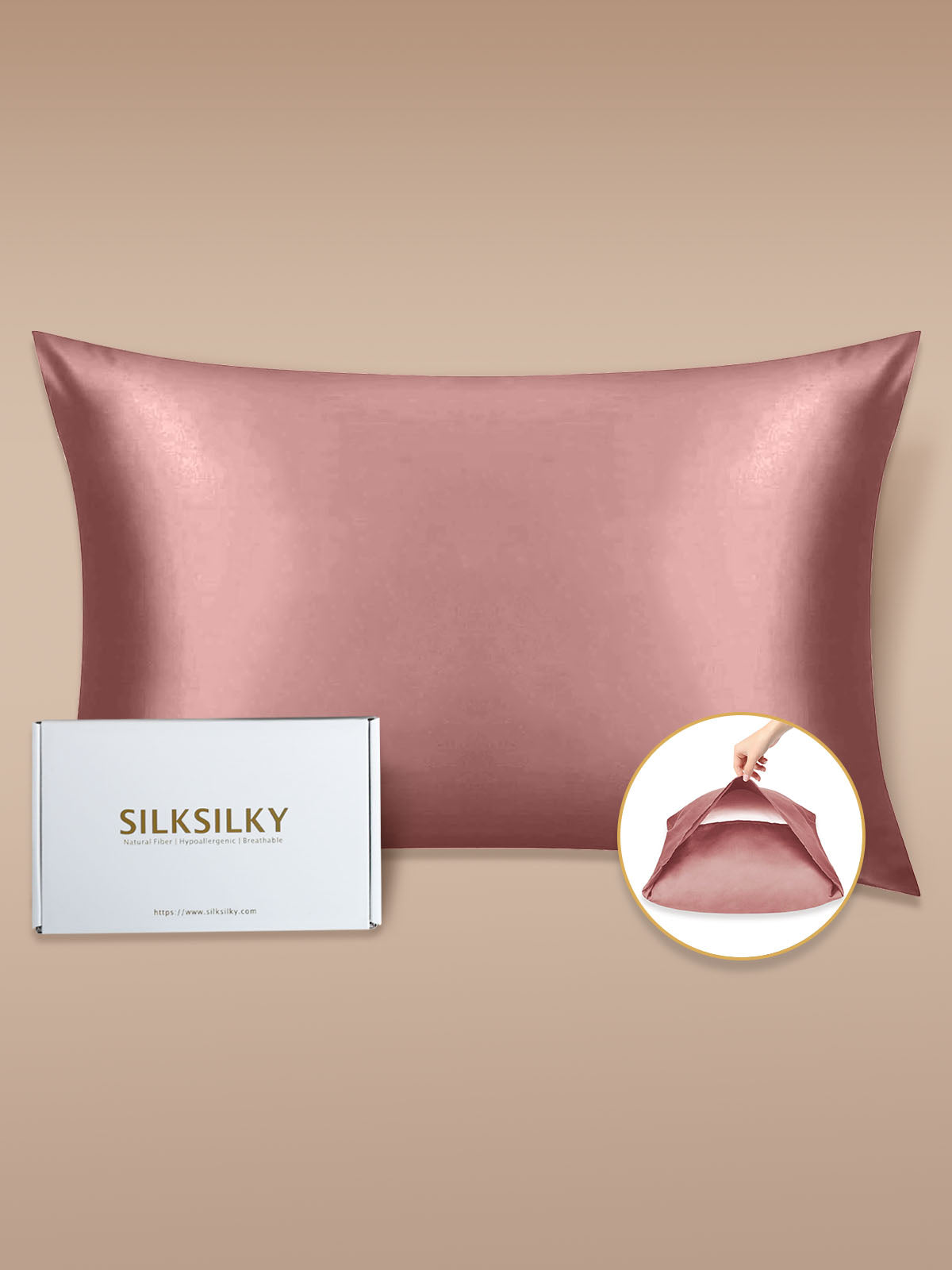 19Momme 100% Mulberry Silk Pillowcase - Envelope Closure